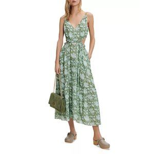NEW Maje Size 38 (Medium) Women's Runitale Cutout Dress Maxi - Green